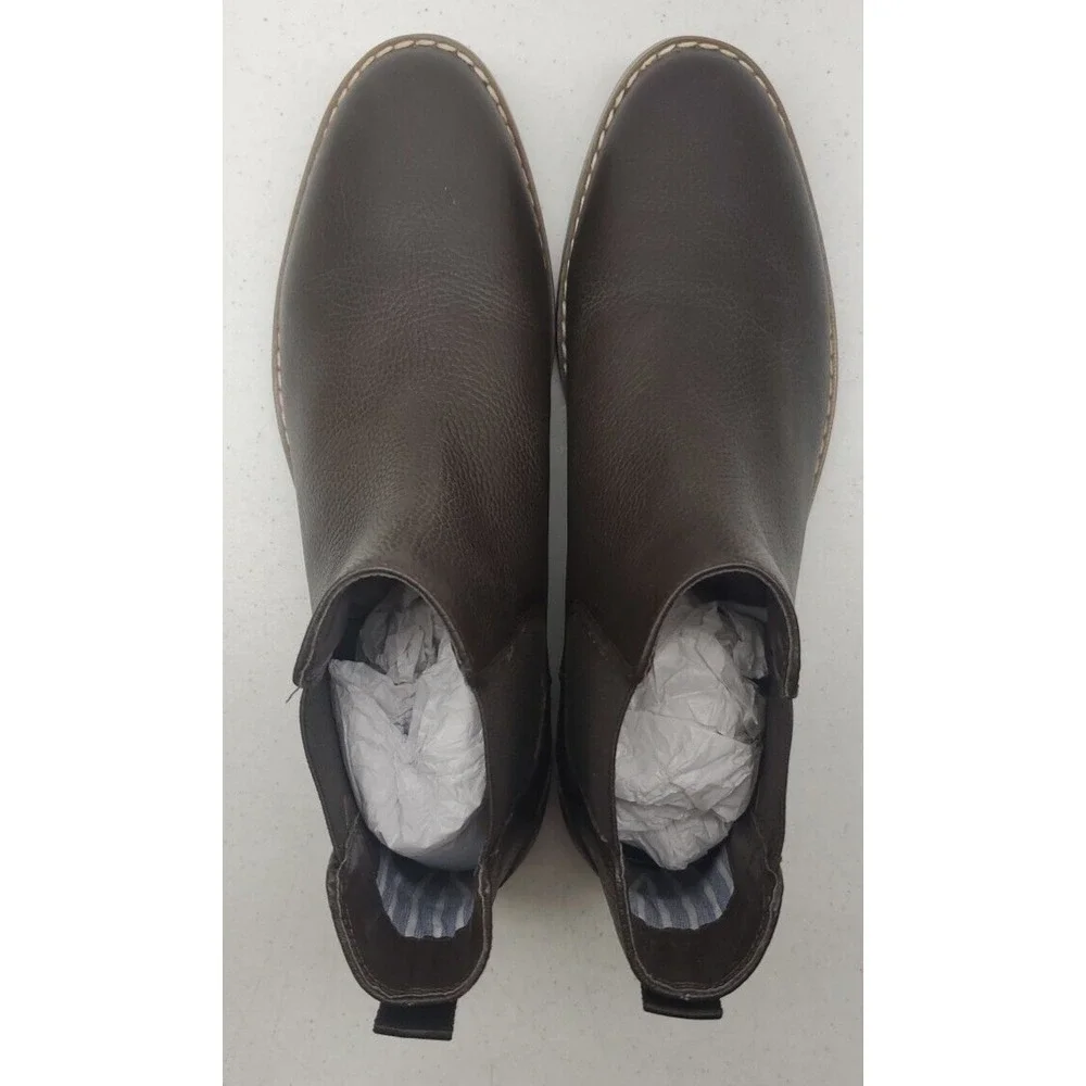Sperry Men's‎ Newman Leather Chelsea Boots Brown STS25406 Size 9M New/Blem
